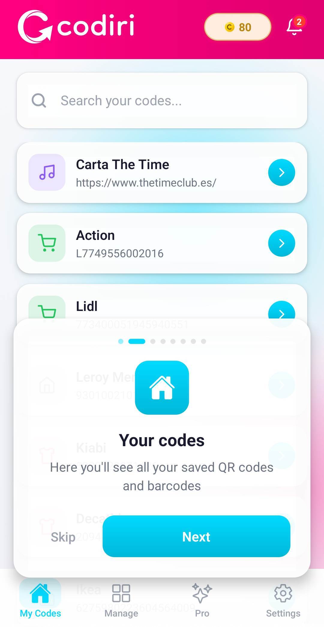 Coduri Command Codiri - Your codes, always with you